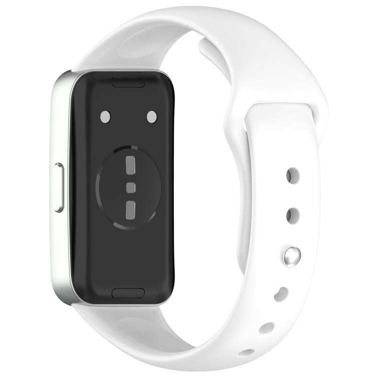 For Huewei Band 10 / 9 / 8 Reverse Buckle Glossy Silicone Watch Band