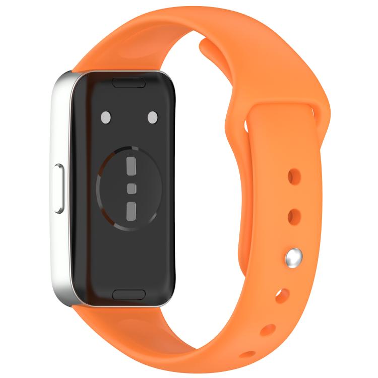 For Huewei Band 10 / 9 / 8 Reverse Buckle Glossy Silicone Watch Band