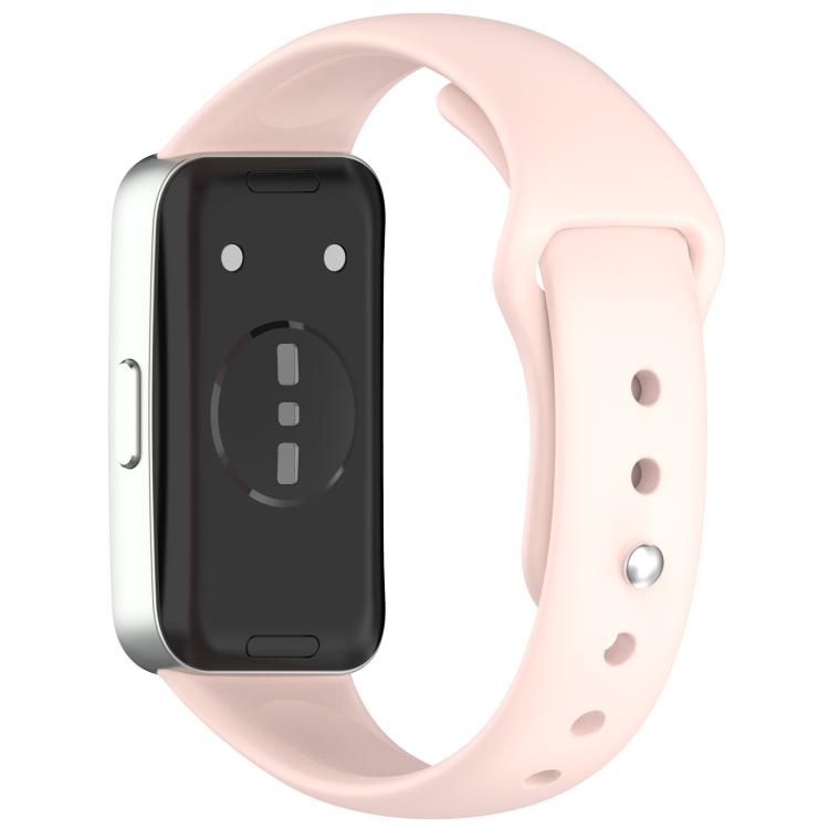 For Huewei Band 10 / 9 / 8 Reverse Buckle Glossy Silicone Watch Band