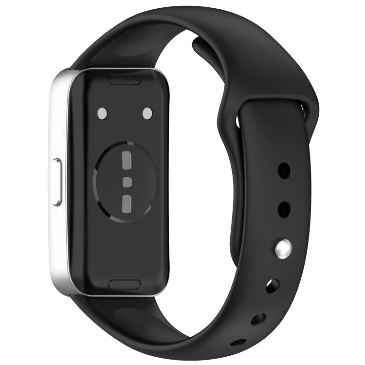 For Huewei Band 10 / 9 / 8 Reverse Buckle Glossy Silicone Watch Band