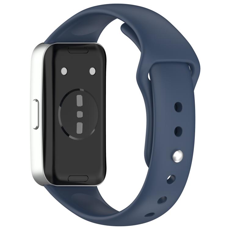 For Huewei Band 10 / 9 / 8 Reverse Buckle Glossy Silicone Watch Band