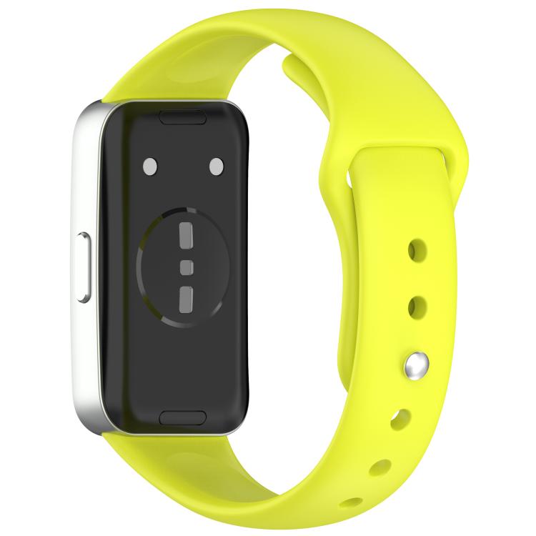 For Huewei Band 10 / 9 / 8 Reverse Buckle Glossy Silicone Watch Band
