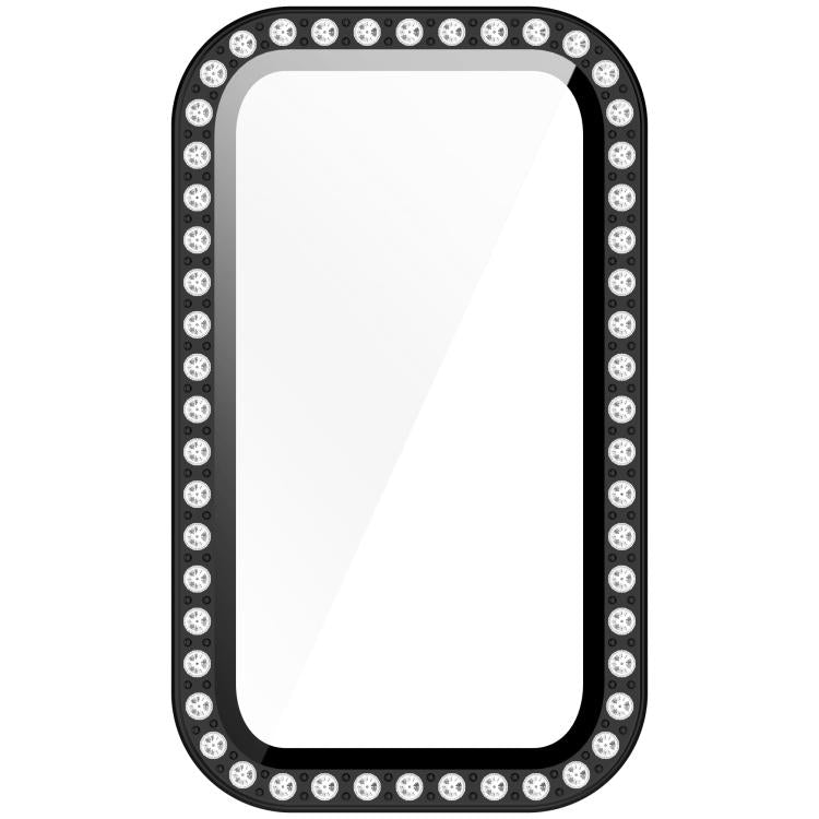 For Huawei Band 10 / 9 / 8 Single Row Diamond Tempered Film Integrated PC Watch Case