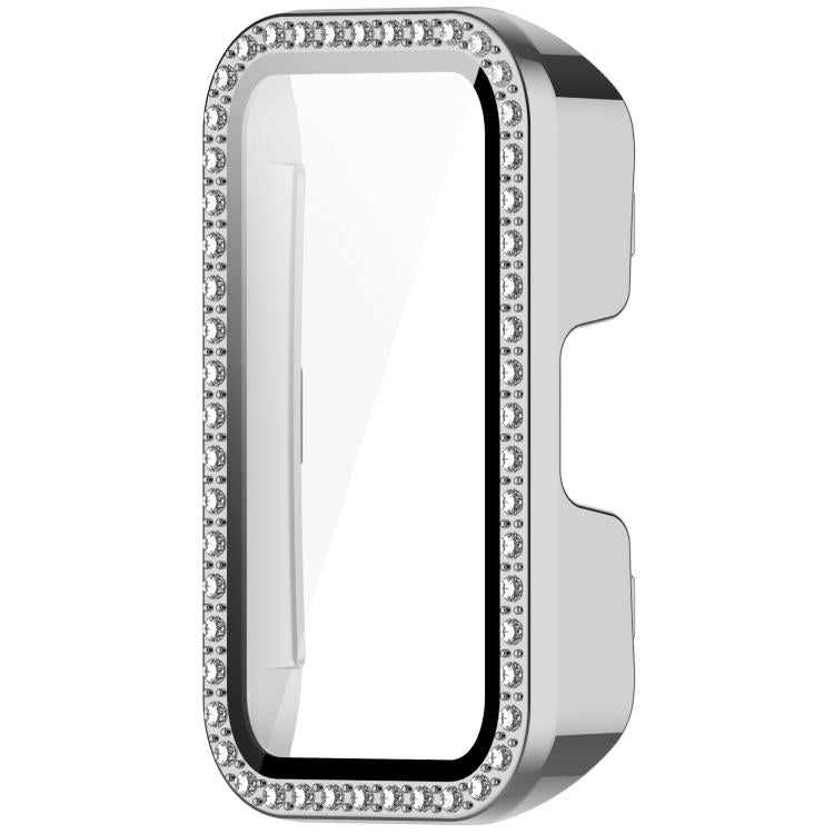 For Huawei Band 10 / 9 / 8 Single Row Diamond Tempered Film Integrated PC Watch Case