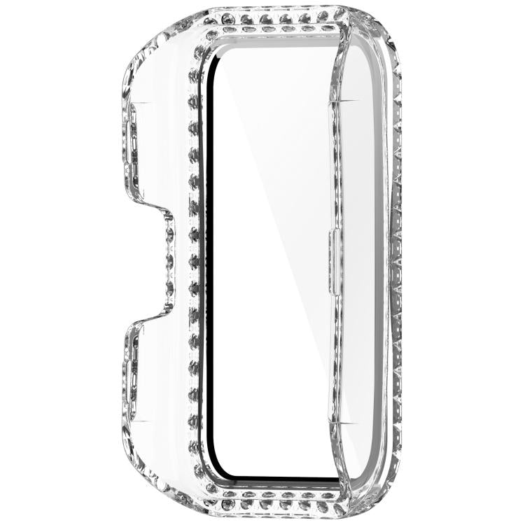 For Huawei Band 10 / 9 / 8 Single Row Diamond Tempered Film Integrated PC Watch Case