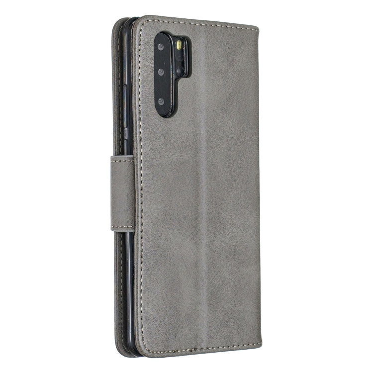 Retro Lambskin Texture Pure Color Horizontal Flip PU Leather Case for Huawei P30 Pro, with Holder & Card Slots & Wallet & Lanyard
