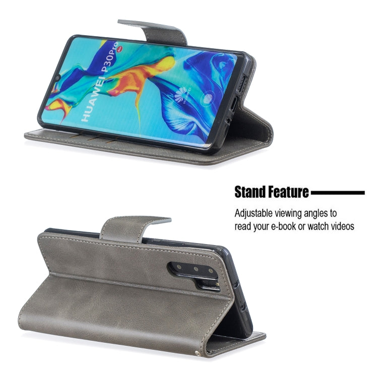 Retro Lambskin Texture Pure Color Horizontal Flip PU Leather Case for Huawei P30 Pro, with Holder & Card Slots & Wallet & Lanyard