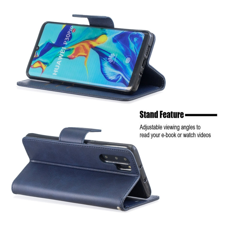 Retro Lambskin Texture Pure Color Horizontal Flip PU Leather Case for Huawei P30 Pro, with Holder & Card Slots & Wallet & Lanyard