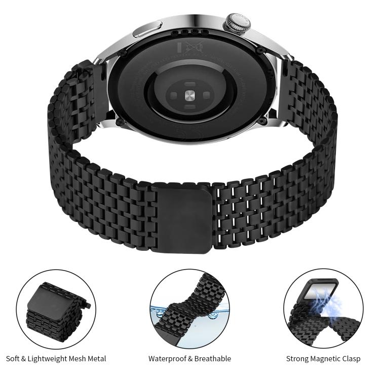 22mm Nine-beads Magnetic Buckle Stainless Steel Watch Band
