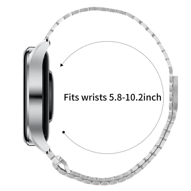 22mm Nine-beads Magnetic Buckle Stainless Steel Watch Band