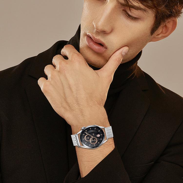 22mm Nine-beads Magnetic Buckle Stainless Steel Watch Band
