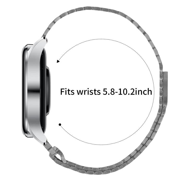 22mm Nine-beads Magnetic Buckle Stainless Steel Watch Band