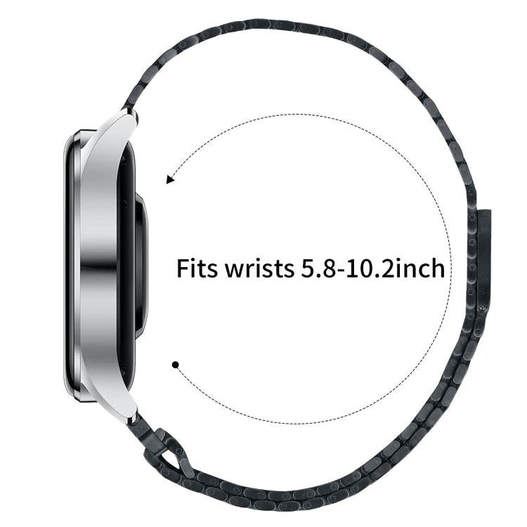 22mm Nine-beads Magnetic Buckle Stainless Steel Watch Band