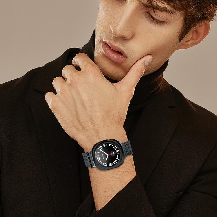 For Samsung Galaxy Watch Ultra 47mm / Ultra 2025 Nine-beads Magnetic Buckle Stainless Steel Watch Band