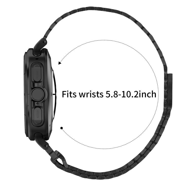 For Samsung Galaxy Watch Ultra 47mm / Ultra 2025 Nine-beads Magnetic Buckle Stainless Steel Watch Band