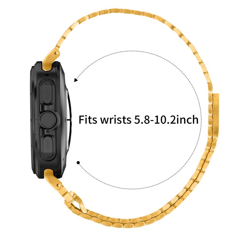 For Samsung Galaxy Watch Ultra 47mm / Ultra 2025 Nine-beads Magnetic Buckle Stainless Steel Watch Band