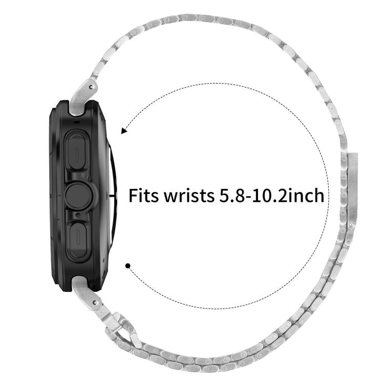 For Samsung Galaxy Watch Ultra 47mm / Ultra 2025 Nine-beads Magnetic Buckle Stainless Steel Watch Band