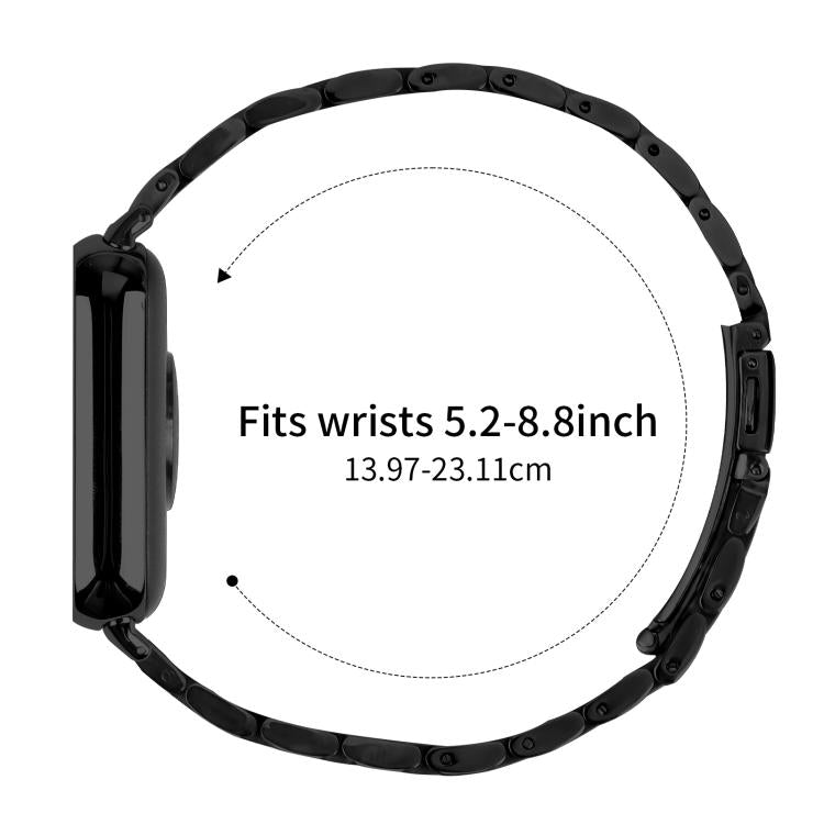 For Xiaomi Mi Band 8 Pro Five Beads Slingshot Buckle Steel Watch Band