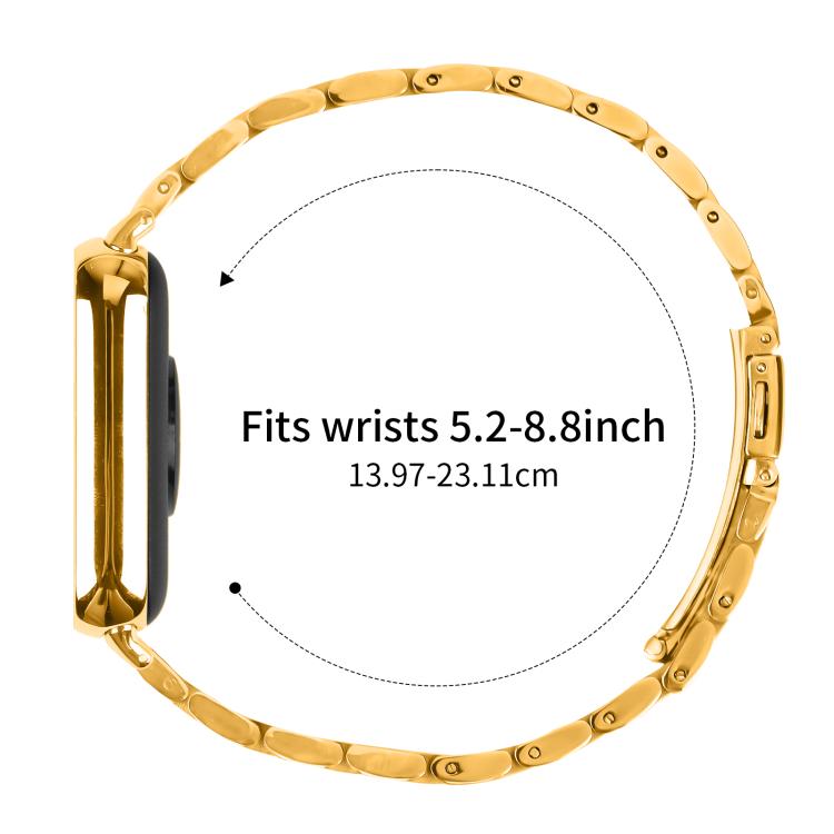 For Xiaomi Mi Band 8 Pro Five Beads Slingshot Buckle Steel Watch Band
