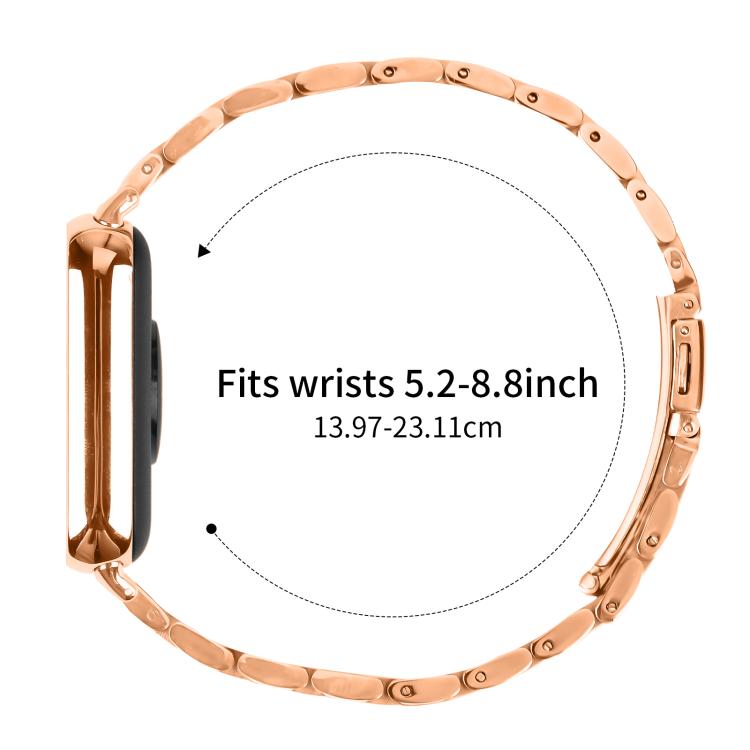 For Xiaomi Mi Band 8 Pro Five Beads Slingshot Buckle Steel Watch Band