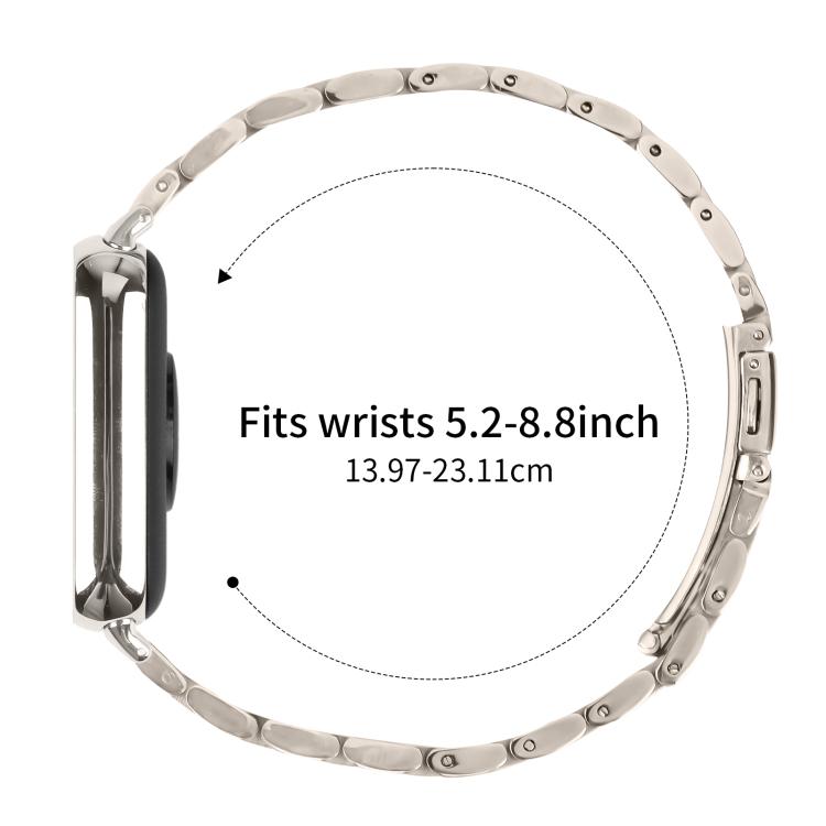 For Xiaomi Mi Band 8 Pro Five Beads Slingshot Buckle Steel Watch Band