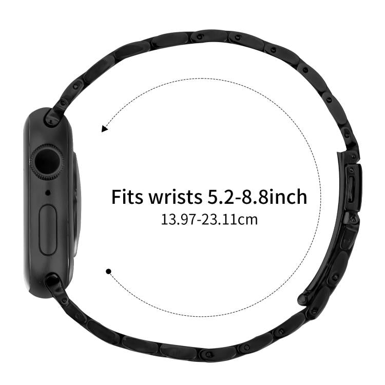 For Apple Watch 42mm / 41mm / 40mm / 38mm Small Waist Slingshot Buckle Steel Watch Band