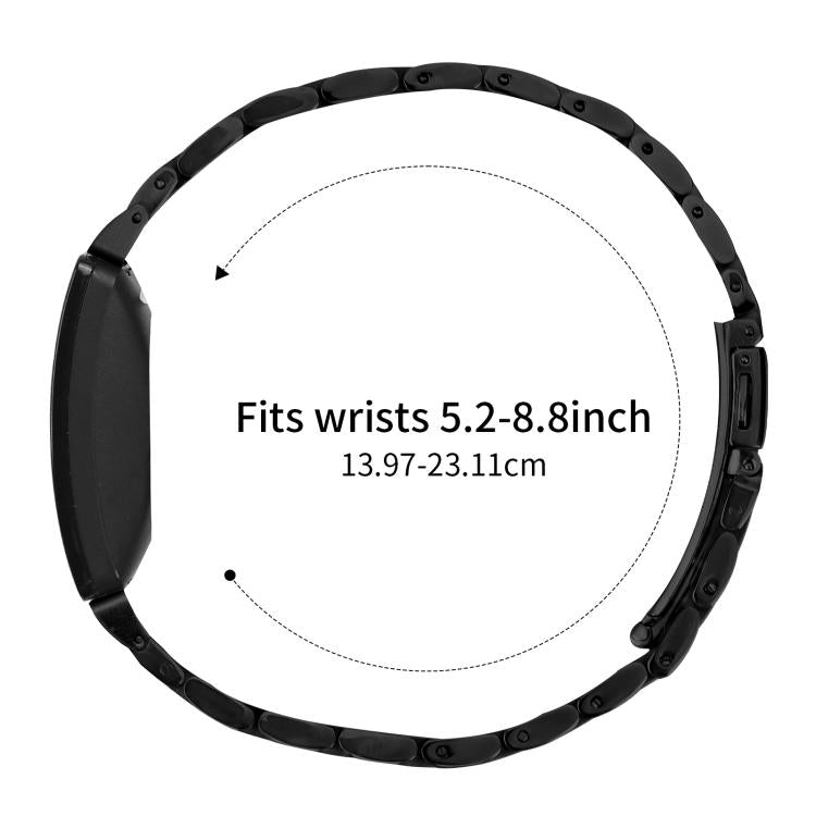 For Fitbit Inspire 1 / Inspire 2 Five Beads Slingshot Buckle Steel Watch Band