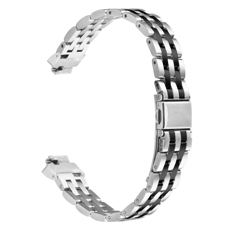 For Fitbit Inspire 1 / Inspire 2 Five Beads Slingshot Buckle Steel Watch Band