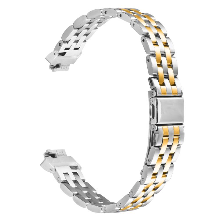 For Fitbit Inspire 1 / Inspire 2 Five Beads Slingshot Buckle Steel Watch Band