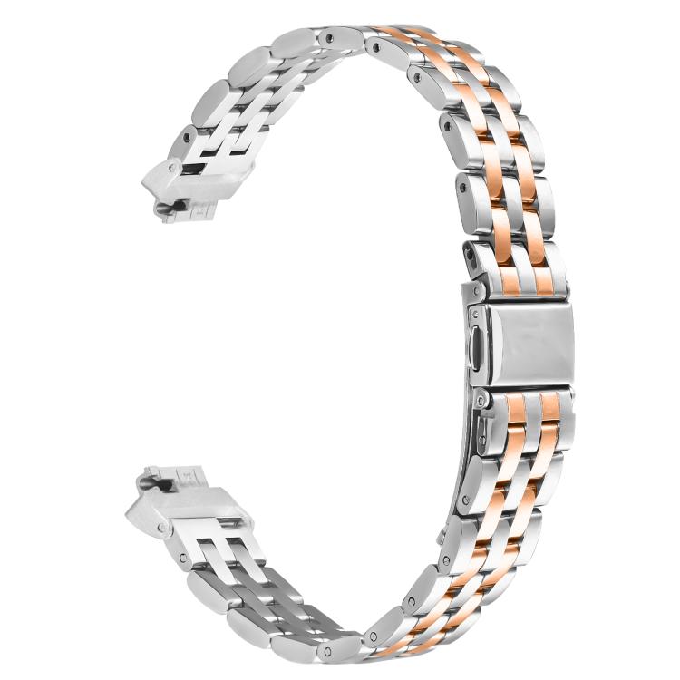 For Fitbit Inspire 1 / Inspire 2 Five Beads Slingshot Buckle Steel Watch Band