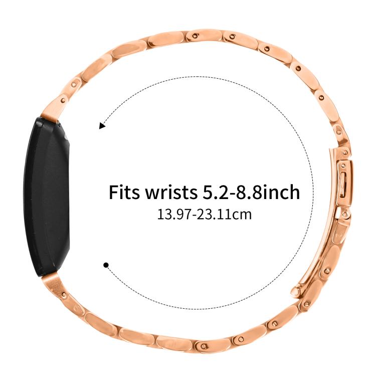 For Fitbit Inspire 1 / Inspire 2 Five Beads Slingshot Buckle Steel Watch Band