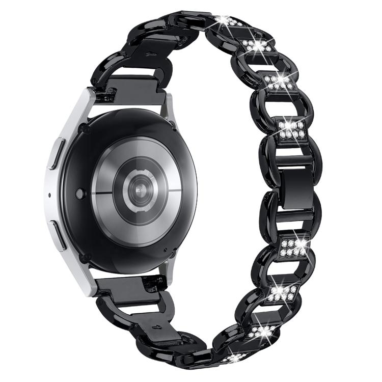 20mm Oval Diamond Stainless Steel Watch Band