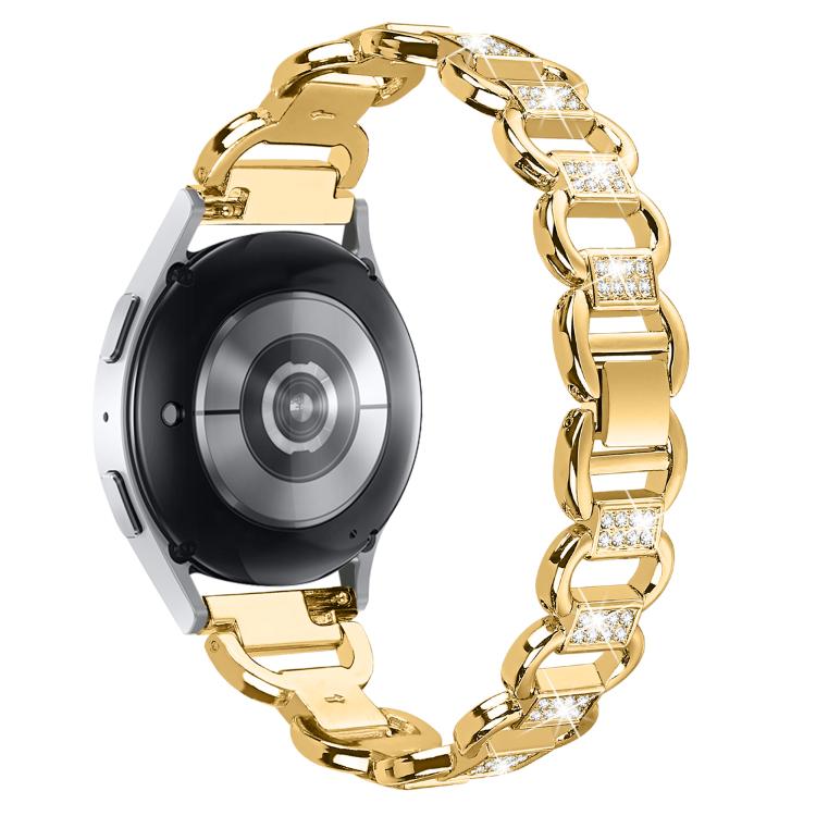 20mm Oval Diamond Stainless Steel Watch Band