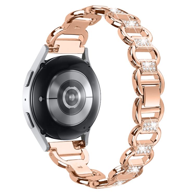 20mm Oval Diamond Stainless Steel Watch Band