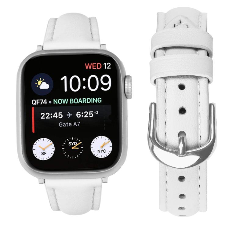 For Apple Watch 42mm / 41mm / 40mm / 38mm Small Waist PU Leather Watch Band