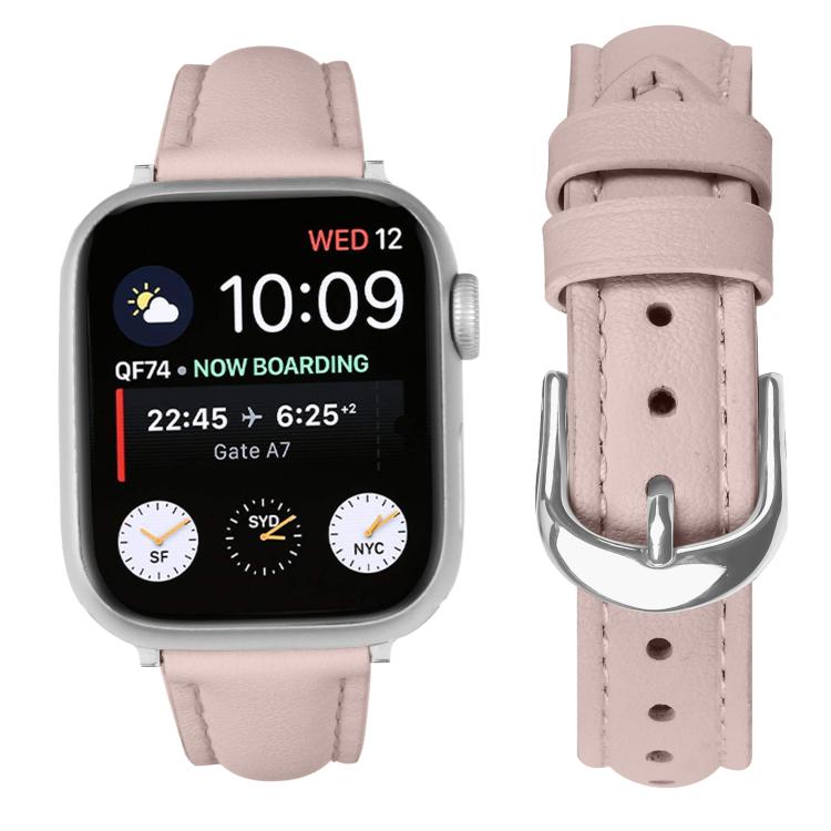 For Apple Watch 42mm / 41mm / 40mm / 38mm Small Waist PU Leather Watch Band