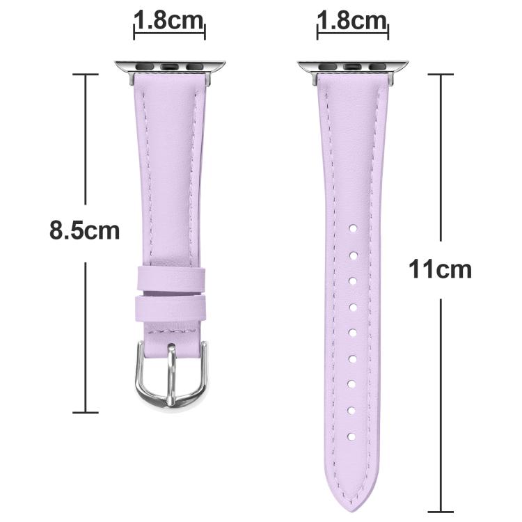 For Apple Watch 42mm / 41mm / 40mm / 38mm Small Waist PU Leather Watch Band