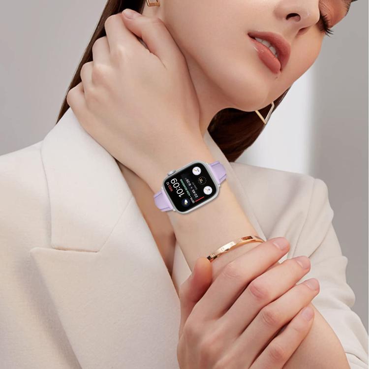 For Apple Watch 42mm / 41mm / 40mm / 38mm Small Waist PU Leather Watch Band