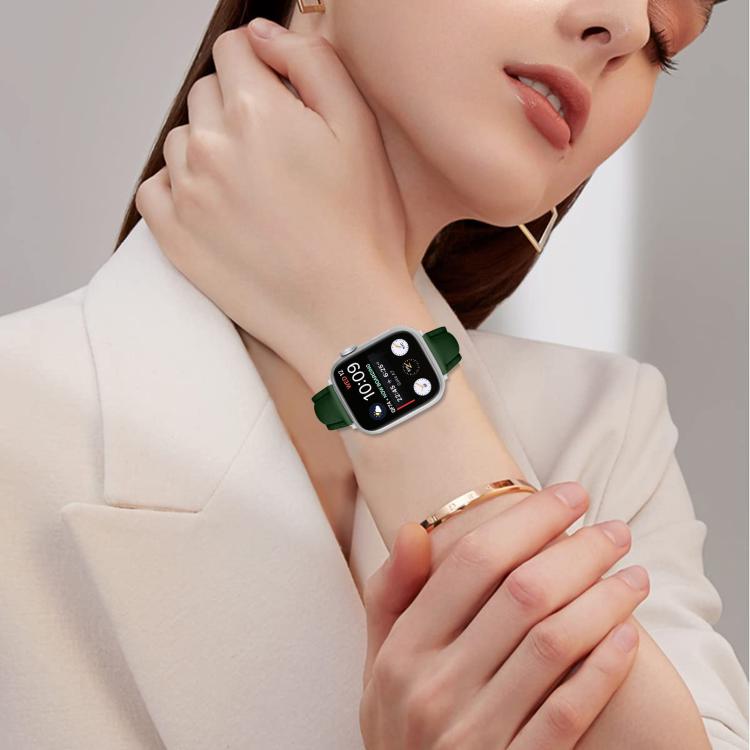 For Apple Watch 42mm / 41mm / 40mm / 38mm Small Waist PU Leather Watch Band