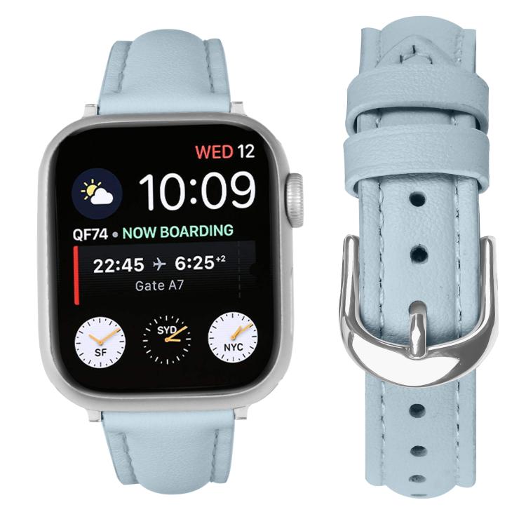 For Apple Watch 42mm / 41mm / 40mm / 38mm Small Waist PU Leather Watch Band
