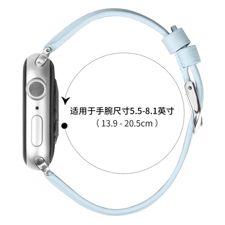 For Apple Watch 42mm / 41mm / 40mm / 38mm Small Waist PU Leather Watch Band