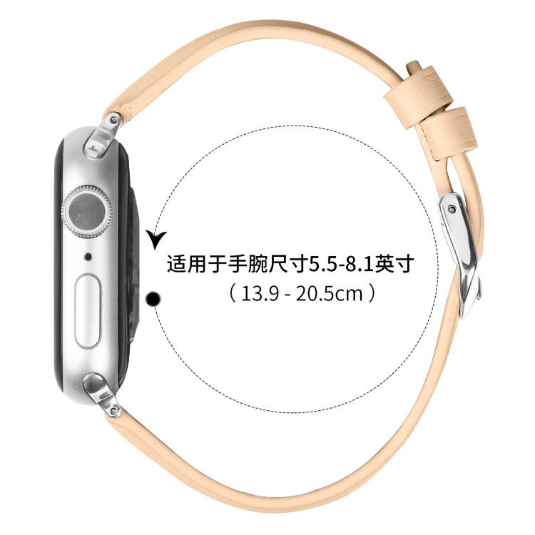 For Apple Watch 42mm / 41mm / 40mm / 38mm Small Waist PU Leather Watch Band