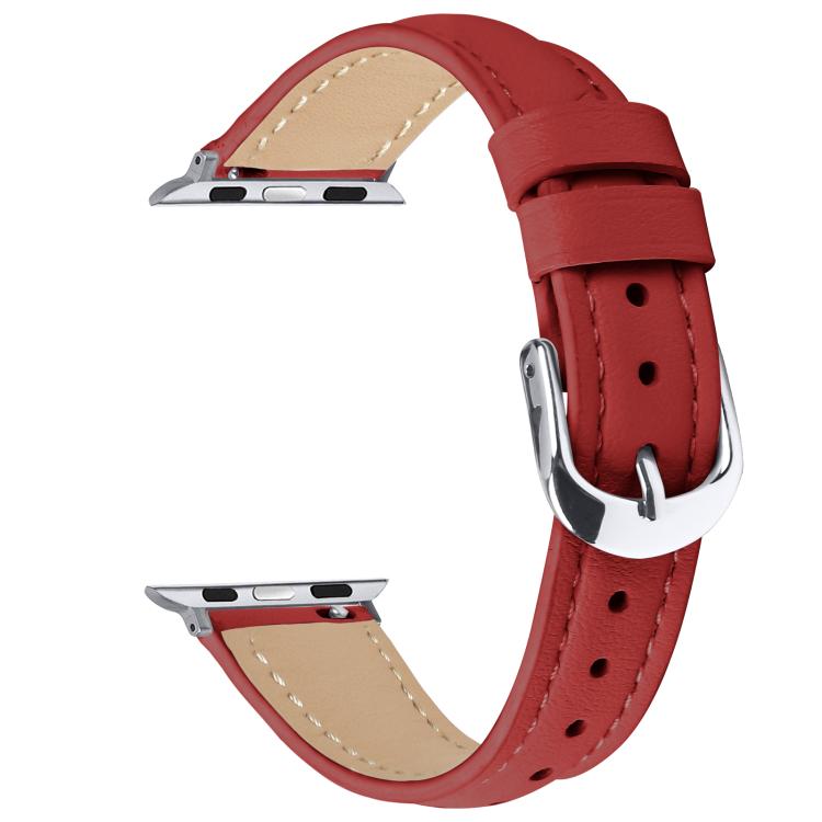 For Apple Watch 46mm / 49mm / 45mm / 44mm Small Waist PU Leather Watch Band