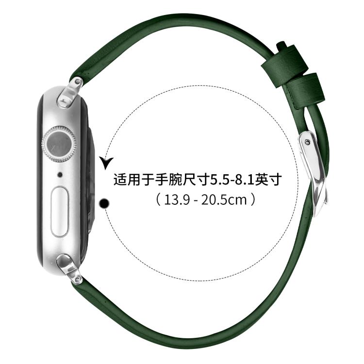 For Apple Watch 46mm / 49mm / 45mm / 44mm Small Waist PU Leather Watch Band
