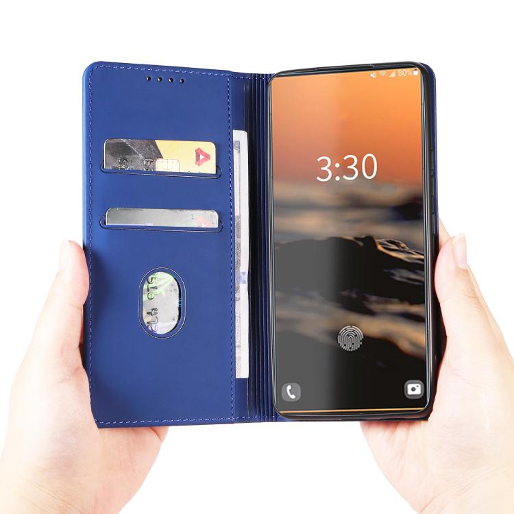For Samsung Galaxy S23+ 5G Magnetism Skin Feel Card Holder Leather Phone Case