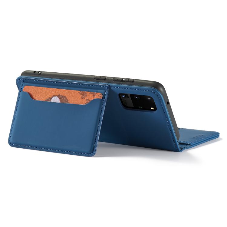 For Samsung Galaxy Note20 Ultra Magnetism Skin Feel Card Holder Leather Phone Case