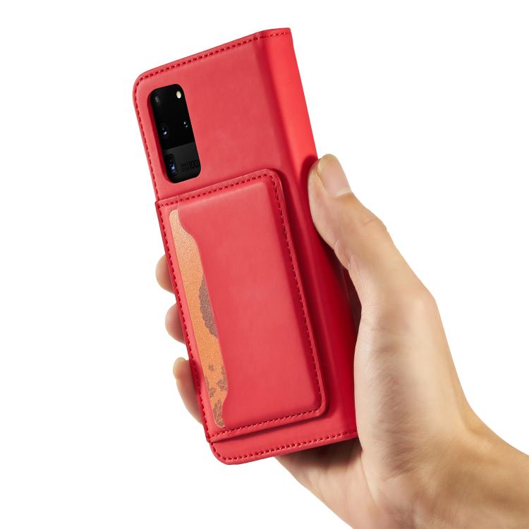 For Samsung Galaxy Note20 Ultra Magnetism Skin Feel Card Holder Leather Phone Case