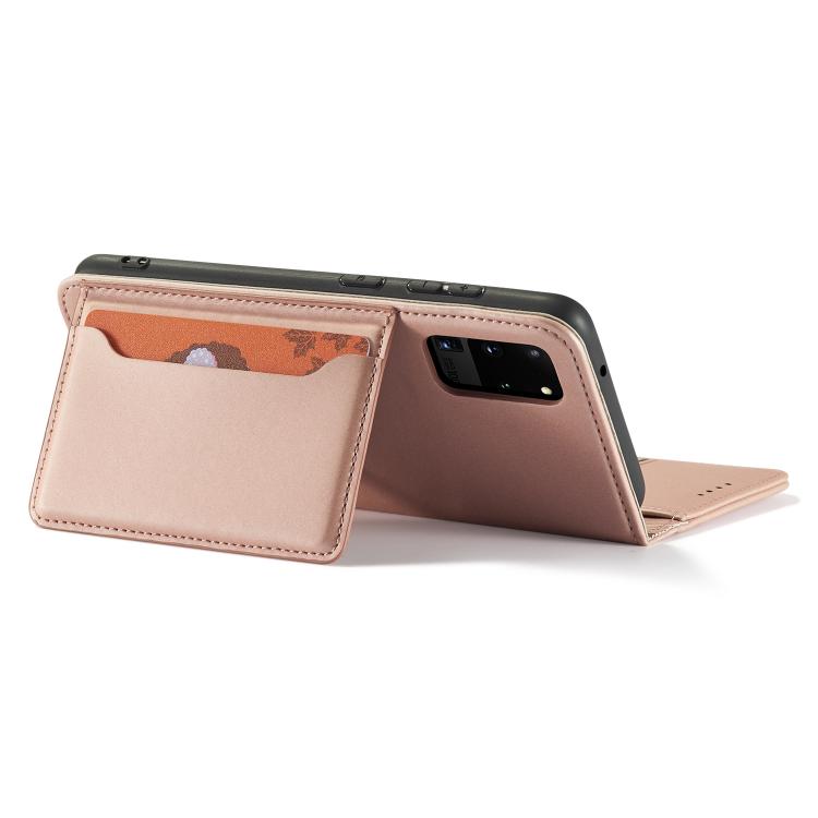 For Samsung Galaxy Note20 Ultra Magnetism Skin Feel Card Holder Leather Phone Case