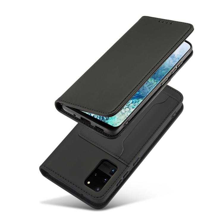 For Samsung Galaxy Note20 Ultra Magnetism Skin Feel Card Holder Leather Phone Case