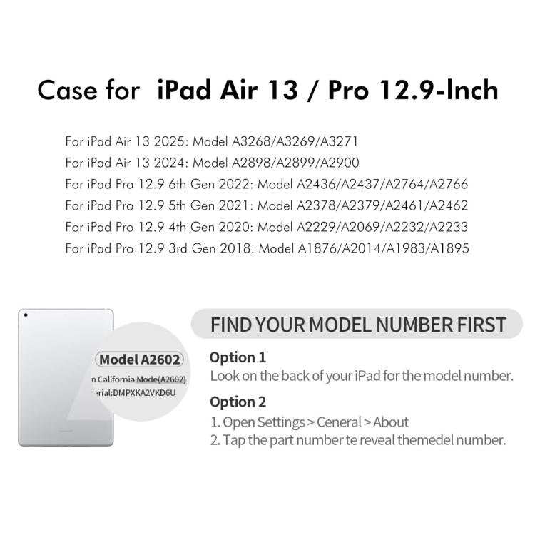 For iPad Air 13 2026 / 2025 / 2024 ENKAY 360 Degree Rotation Litchi Leather Smart Tablet Case